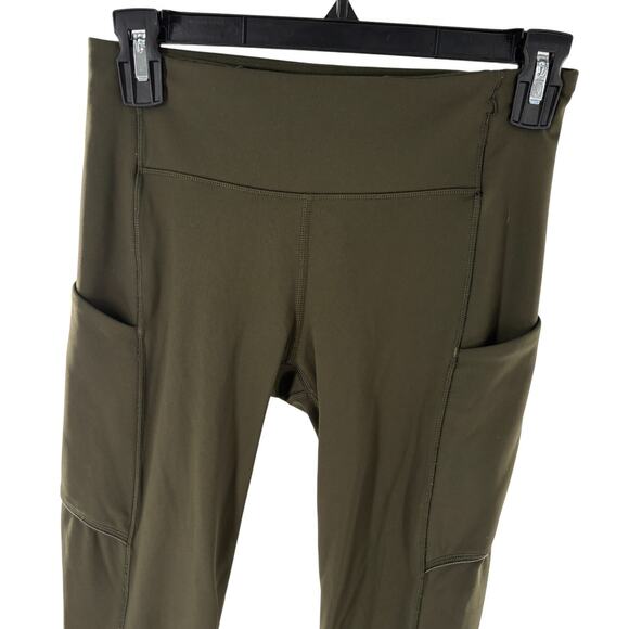 Lululemon Dark Olive Green Speed Up Crop 21" Cropped Leggings - Picture 4 of 10